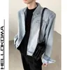 Men's Jackets Spring Autumn Short Denim High Street Large Size Loose Casual Hiphop Jacket Tops Men Overcoat Male Clothes