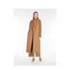 Casaco de casaco de grife casaco de cashmere casaco de luxo maxmara casaco de banheira de lã Camel