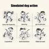 Rolig RC Robot Electronic Dog Stunt Dog Voice Command Touch-Sense Music Song Robot Dog for Boys Girls Childrens Toys 18011 240408