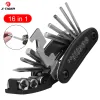 Narzędzia Xtiger Rower Repair Zestawy narzędzi 16 w 1 rower multitool z dźwignią opon rowerowych sześciokątne składanie narzędzi do składania