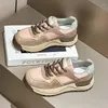 Casual skor fujin 4cm tyg syntetisk mocka grisskinn läder kvinnliga plattform kil damer chunky sneakers mode vulkanisera blandad färg