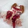 Jurken Winter Katoen Warm huisdier Dogkleding Fashion Leuke pluche sling prinsesjurk voor kleine medium honden puppys pyjama's chihuahua rokken