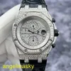 Ladies 'AP Armband Watch Royal Oak Offshore -Serie 26067BC Original Diamond Full Sky Star 18k Platinum Mens Watch 42mm