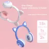 Hörlurar Ny ankomst söt headmonterad trådlös Bluetooth Cat Ear Cat Claw Cartoon -headset med MIC LED Light Music Hifi Upgrade Headset