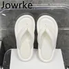 Kapcie Summer Pu Padding Flip-Flops Kobieta Flips Flats Słodki swobodny płaski buty Kobiety Czarne białe sandalias de las mujer