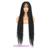 Wig synthetic braided headband full lace 1B natural black wig dirty