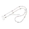 Baninele per telefono Long Cross Cocklace Chain Gana in plastica perlato Cinta perle Anti-Lost Clip Universal Clip per la custodia del telefono