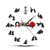 Horloges de table de bureau Les sept vertus de Buso Eastern Fight Style Aikido Clock Mur