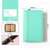 Diary School PU Notebook Color Agenda Binder Planner Stationery Paper Leather DIY Cover Zip Bag