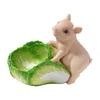 Dekoracyjne figurki Piggy Statue Storage Bowl Rzeźba Rzeźba Figurka Kluczowy uchwyt na cukierki