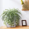 Flores decorativas 1pc Plantas artificiais clorofótico cesto de penduramento de planta falsa verde resistente a UV ao ar livre para a decoração do jardim do jardim da parede decoração