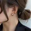 Boucles d'oreilles 4pcs / ensemble Nouveau design Gold Silver Color Metal Metal Geométrique Irrégulaire Clip de chaîne de chaîne