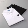 Praada Polo Mens Designer Polo Shirt Mens Polos T Shirt Tees High-End Polo Fashion Cotton V Neck Man Tops Tees Woman Tshirts Luxury Casual Asian Size M-3XL 884