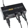 Hubs Doremidi Highpeed USB MIDI HOST BOX MIDI Hôte USB TO MIDI Convertisseur UMH21 et USB Hub 2.0 Hispeed 4 USB Ports Hub