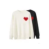 Women'S Sweaters Designer Sweater Love Heart A Embroidery Woman Lover Cardigan Knit Round Neck High Collar Womens Fashion Letter Whit Dhu1K