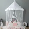 Enfants Teepee Tents Les enfants jouent au château maison Coton Tente pliable Couteau de lit de lit bébé berceau netting girls garçons chambre décoration 240418