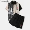Мужские спортивные костюмы моды charmkpr Sets Shorts Рубашки мужская одежда 2024 Лето с короткими рукавами.