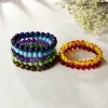 Strands 8mm Bracelet de pedra natural Quartzes multicoloros Amethysts Hematita Tigre Breads Bracelets for Momen Jewelry Pulsera Hombre