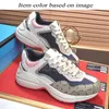 Fashion OG Designer Shoes Women Mens Rhyton Sneakers Dress Shoe Pink Black Red Blue Ebony Leather Platform Cloud Bottom Vintage Distressed Ivory Trainers Size 35-45