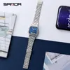 Orologi da polso sanda g stile moda digitale orologio doppio display orologi in acciaio quadrante settimana orologio maschio waterproof regogio