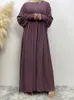 Ethnische kleding Moslim Abaya -jurk Dubai Marokkaanse Kaftan Chiffon Women jurken voor prom Turkije zwart lang versluierd met gevoerde Ramadan