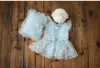 Oreiller veet en dentelle robe nouveau-né bébé fille oreiller magique de bague magique ensemble de photos avec photos