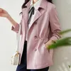 Trench da donna Trench Coats Windbreaker 2024 Spring Korean Wild Shee Fashion Giacca rosa rivestimento per studente