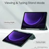 Tablett PC -fodral Väskor för Galaxy Tab S9 Fe+ Case 10.9 12,4 tum klar hård PC -mjuk rygg för Funda Tab A9 S9 FE Plus 12 4 S9 Tablet Cover