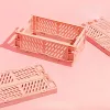 Baskets Plastic Foldable Storage Baskets Portable Folding Storage Box Organizer Desktop Decoration Makeup Jewellery Toys Boxes Bathroom