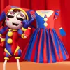 Magical Digital Circus Girls Cosplay Dresses Kids Halloween Performance Joker Dessen Kinderdag Stage Costumes Dress Z7847