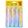 4Pcs Children's Colorful Toothbrush Natural Bamboo Tooth Brush Set Soft Bristle Charcoal Teeth Eco Bamboo Toothbrushes Dental