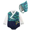 One-pièces kimono nouveau-né bébé garçons filles vêtements japonais kentes rompers pyjamas robes peignoir vêtements uniformes bébé costume a589