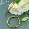 Oorbellen eenvoudig 24k goud vergulde oorbellen sieraden set Circle Hoop oorrel voor vrouwen ronde lus Dubai trendy huwelijksverjaardag geschenken