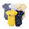 One-Pieces 5 pièces / lot bodys Baby garçon vêtements bébé 2020 Coton d'été Sans manches en général nouveau-né Bebe Kids Girl Clothes 024m