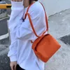 SOLUTE Piccole sacchetti arancioni Design Design quadrato Pantina di litchi a mano Porta mini tofu borsa 01-SB-DFLZMN