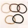 Bands de caoutchouc à cheveux 10pcs / lot Band élastique pour femmes liens simplicité élégante couleur solide accessoires d'élasticité à élasticité