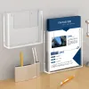 Racks A4/A5 Acrylic Brochure Holder for Desk and Wall Mount,Flyer Holder Magnetic Document Rack Storage Shelf Leaflet Display Stand