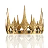 Hair Clips Baroque Metal Crown With Imitation Gem Royal Ball Party Tiara 16cm