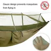 Muebles de campamento hamaca para acampar al aire libre portátiles con hamaca para dormir de la neta de mosquito hamaca colgante utilizada para senderismo natural y turismo Y240423