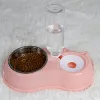 Supplies Dog Bowl Cat Feeder Bowl With Dog Water Bottle Automatic Drinking Pet Bowl Cat Food Bowl Pet Stainless Steel Double Bowl