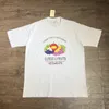 Herr t-shirts veteements tecknad frukt tryckt kort ärm sommar ny överdimensionerad lös hip hop crew hals t-shirt