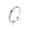 Bands 2mm Fine Woman Rings klassische Verlobungszeiten Ehepaar Ringe für Mädchen Jubiläum Accessoire Geschenke