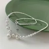 Swarovski Halskette Anhänger Halsketten Silberkragen Kette gleicher französischer Shijia Perlen Halskette Weihnachten und Valentinstag Geschenk für Frauen