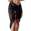 Sea Wrap Knot Kist Coubrete Cubierta Vestido de playa de verano Bikini Wraps Ups para Swimwear Women 240416