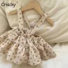 One-Pieces Criscky Baby Girl Corduroy Suspender Dress Autumn Spring Winter Infant Toddler Child Cotton Strap Skirt Outfit Baby Clothes