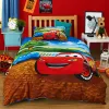 人気のある車の子供の寝具セットシングルツインフルサイズ羽毛布団カバーベッドシート枕カバー