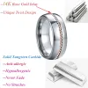 Rings Luxury Alliances Real Rose Gold Twist Tungsten Carbide Jewelry Marriage Wedding Couple Rings Set for Men and Women