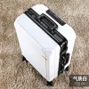 Luggage Fashion Rolling Luggage Aluminum Frame USB Charging Trolley Suitcase 20/24/26/28 Inches Students Password Travel Luggage