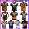 Uomini Jersey NRL South Sydney West Tigers Edizione indigena a casa a manica corta Rugby ricamato