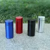 Acessório de fumar Cruscor de cromo Herb Grinder Storage Metal Stash Jar Box Cut Herb Tobacco Tobacco Tool Cigarette Bong